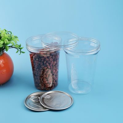 Tarros plásticos abiertos fáciles de la comida de Alu FDA 800ml del ANIMAL DOMÉSTICO