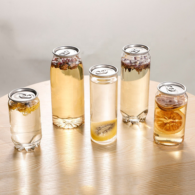 el refresco transparente del ANIMAL DOMÉSTICO 350ml puede vaciar la bebida plástica de la soda puede con la tapa abierta fácil