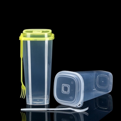 Tazas plásticas disponibles del cuadrado con el logotipo de encargo de la taza de té de la burbuja de las tapas 22oz