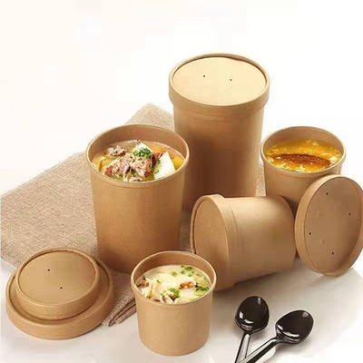 Envase de papel de la sopa de la categoría alimenticia con el empaquetado de la sopa del cuenco de sopa de la tapa