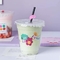 Disponible la taza del postre del plástico transparente 8oz helado el envase Logo Custom de Boba