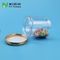 Modifique los tarros de la comida para requisitos particulares del plástico transparente del 150M 180ml 200ml con las tapas