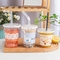 FDA 24 tazas plásticas de la onza con la tapa para las tazas duras disponibles de la bebida del café de los PP del té de la leche del yogur