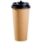 Taza caliente disponible de papel de la bebida de las tazas de té del ODM 600ml Boba