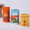Las latas plásticas de la comida del ODM empujan hacia arriba el empaquetado redondo de la cartulina de Kraft de la caja del cilindro