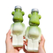 Botellas plásticas del tornillo del oso para Juice Bubble Tea Voss Black 100ml