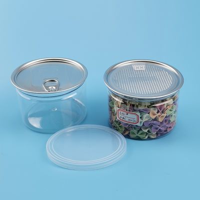 Tarros sellados alimento para animales de la comida del plástico transparente de 0.5l 32g