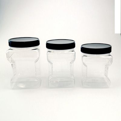 El tapón de tuerca plástico cuadrado claro del apretón 4500ml del ANIMAL DOMÉSTICO sacude BPA libre