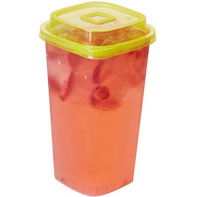 Tazas plásticas de los PP de la burbuja del cuadrado 24Oz 500ml Boba de un sólo recinto