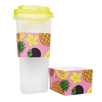 Tazas plásticas de los PP de la burbuja del cuadrado 24Oz 500ml Boba de un sólo recinto